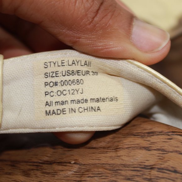 Orthaheel Vionic Layla II Pale Yellow Leather Strappy Slide Sandal Size 8 / 39 - Picture 7 of 9